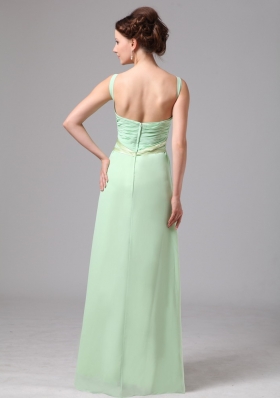 Spaghetti Straps Apple Green Floor-length Mother Dress