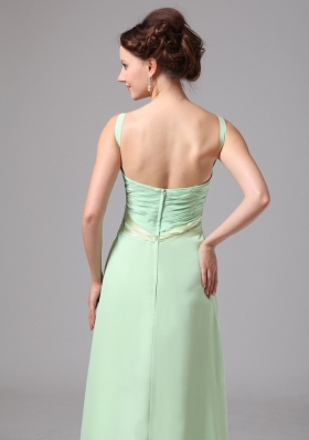 Spaghetti Straps Apple Green Floor-length Mother Dress