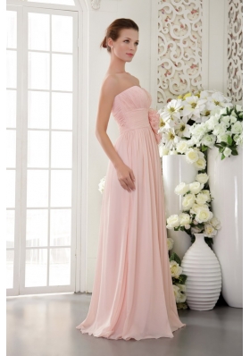 Pink Empire Floor-length Chiffon Prom Evening Dress