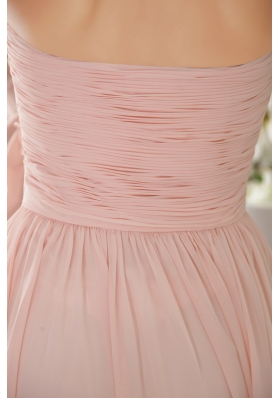 Pink Empire Floor-length Chiffon Prom Evening Dress