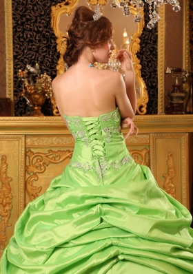 Ball Gown Taffeta Beading Dresses of 15