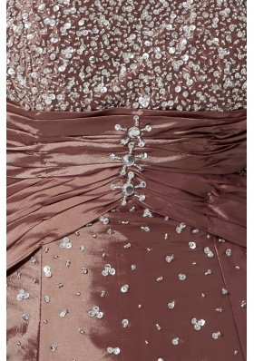 Ball Gown Beading Quinceanera Dress in Brown