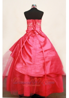 Sweet Halter Beading Tulle Hot Pink Pageant Dresses