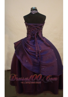 Halter Beading Dark Purple Pageant Dress Discount