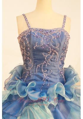 Ruffles Appliques Sweet Sixteen Dresses Straps for Pageants