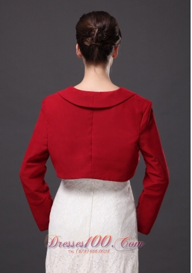 Red Long Sleeves Elegant Jacket for formal