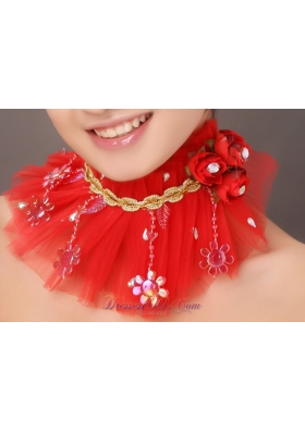 Perfect Red Rhinestone Wedding Hair Accessories