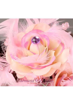 Cute Multi-color Feather Flower Wedding Headpieces