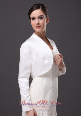 White Bolero Jackets Wedding Long Sleeves