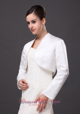 White Bolero Jackets Wedding Long Sleeves