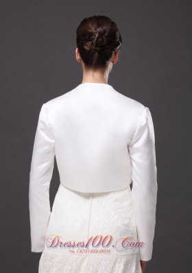 White Bolero Jackets Wedding Long Sleeves