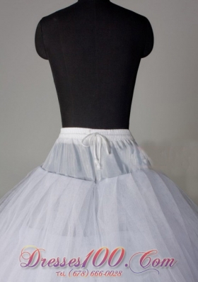 Lace Trimmed Wedding Petticoat Organza Ball Gown