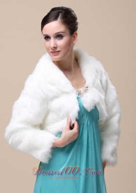 Rabbit Fur Jacket Ivory High-neck Low Price