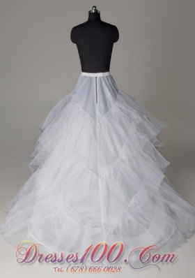 Three Layers Wedding Petticoat A-line Brush
