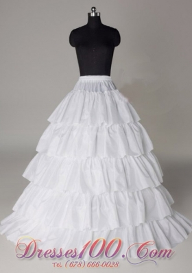 Taffeta Five Layers Wedding Petticoat Long