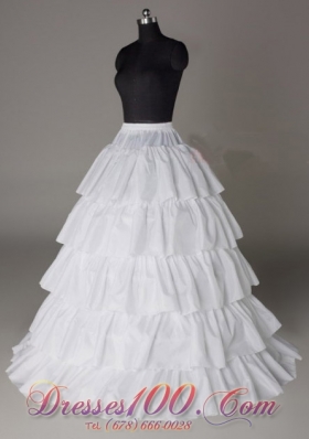 Taffeta Five Layers Wedding Petticoat Long