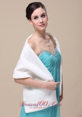 Luxurious Faux Fur Wedding Shawl for Cheap