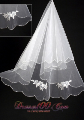 Elegant Lace Appliques Wedding Veils for Popular