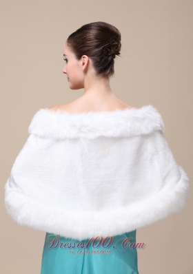 Faux Fur Wraps for Wedding Open Front