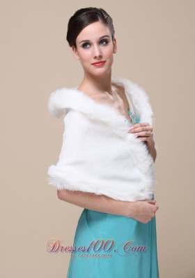 Gorgeous Faux Fur Wedding Shawl On Sale