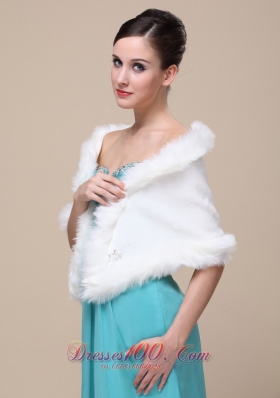 Gorgeous Faux Fur Wedding Shawl On Sale