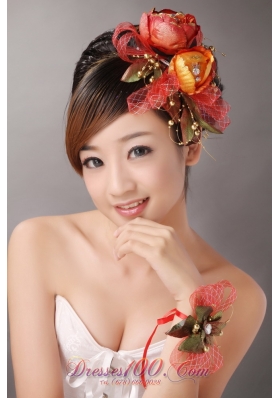 Colorful Flower Wedding Headpieces Vintage Style