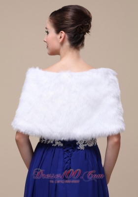 Rabbit Fur Wedding Shawl Ivory Off The Shoulder