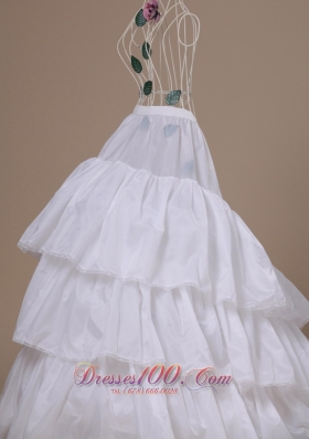 Taffeta Wedding Petticoats Three-layers Brush