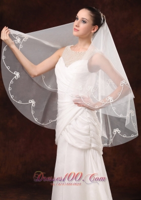 Discount Two-layers Popular Veil for Wedding