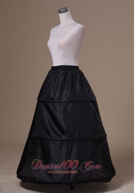 Organza Black Petticoat for Popular Floor-length