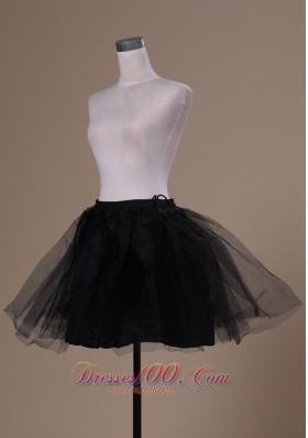 Black Mini-length Organza Petticoat for Prom