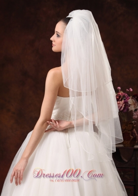 Three-tier Veil for Wedding Organza On Sale