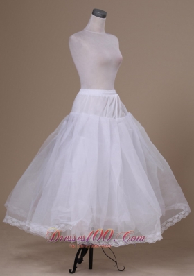 Ankle-length White Hot Selling Tulle Petticoat