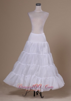 Petticoat for Girls White Organza Floor-length