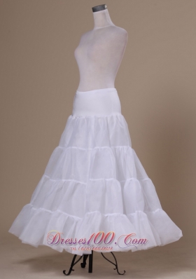 Petticoat for Girls White Organza Floor-length