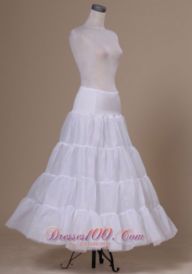 Petticoat for Girls White Organza Floor-length