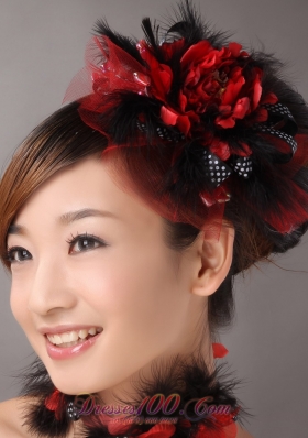 Multi-color Headpiece Imitation Feather with Tulle