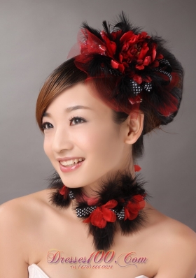 Multi-color Headpiece Imitation Feather with Tulle