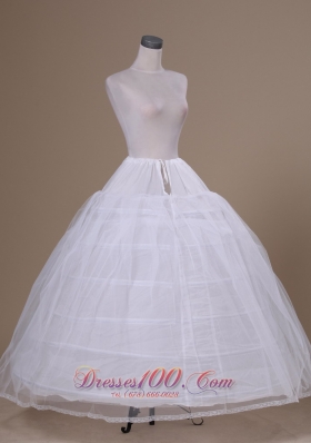 Ball Gown Floor-length Petticoat in White Tulle