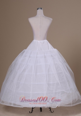 Ball Gown Floor-length Petticoat in White Tulle