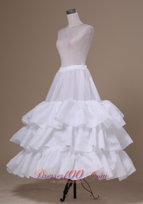 Tulle Ball Gown White Floor-length Petticoat Quinceanera