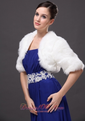 Exquisite V-neck Wedding Party Prom Jacket Half-sleeves