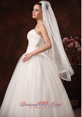 Beautiful White Organza Bridal Veils for Wedding