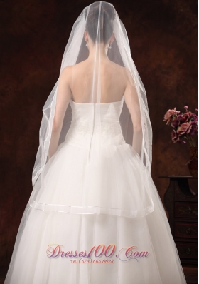 Beautiful White Organza Bridal Veils for Wedding