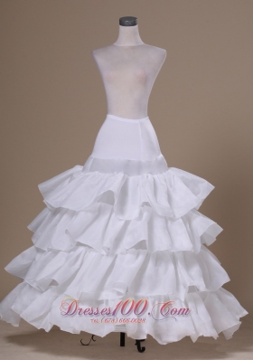 Ruffled Layers White Ball Gown Taffeta for Prom Petticoats