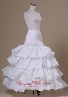 Ruffled Layers White Ball Gown Taffeta for Prom Petticoats