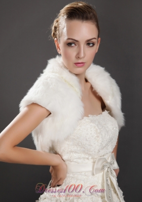 Rabbit Fur Cocktail Special Occasion Short Sleeves Jacket