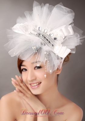 Beautiful Tulle Imitation Pearls for Outdoor Headpieces