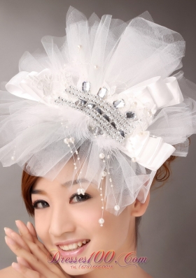 Beautiful Tulle Imitation Pearls for Outdoor Headpieces