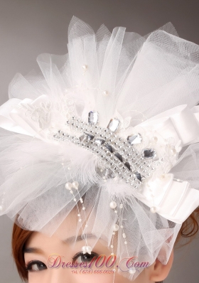 Beautiful Tulle Imitation Pearls for Outdoor Headpieces